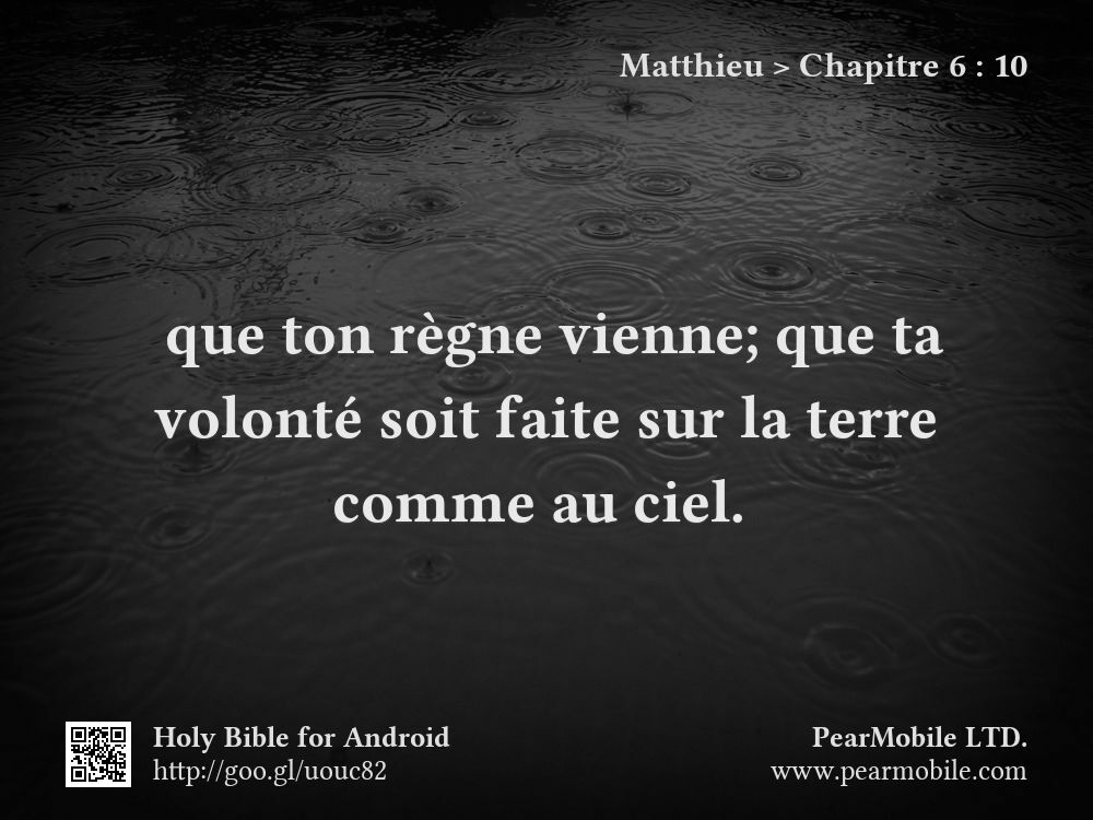 Matthieu, Chapitre 6:10